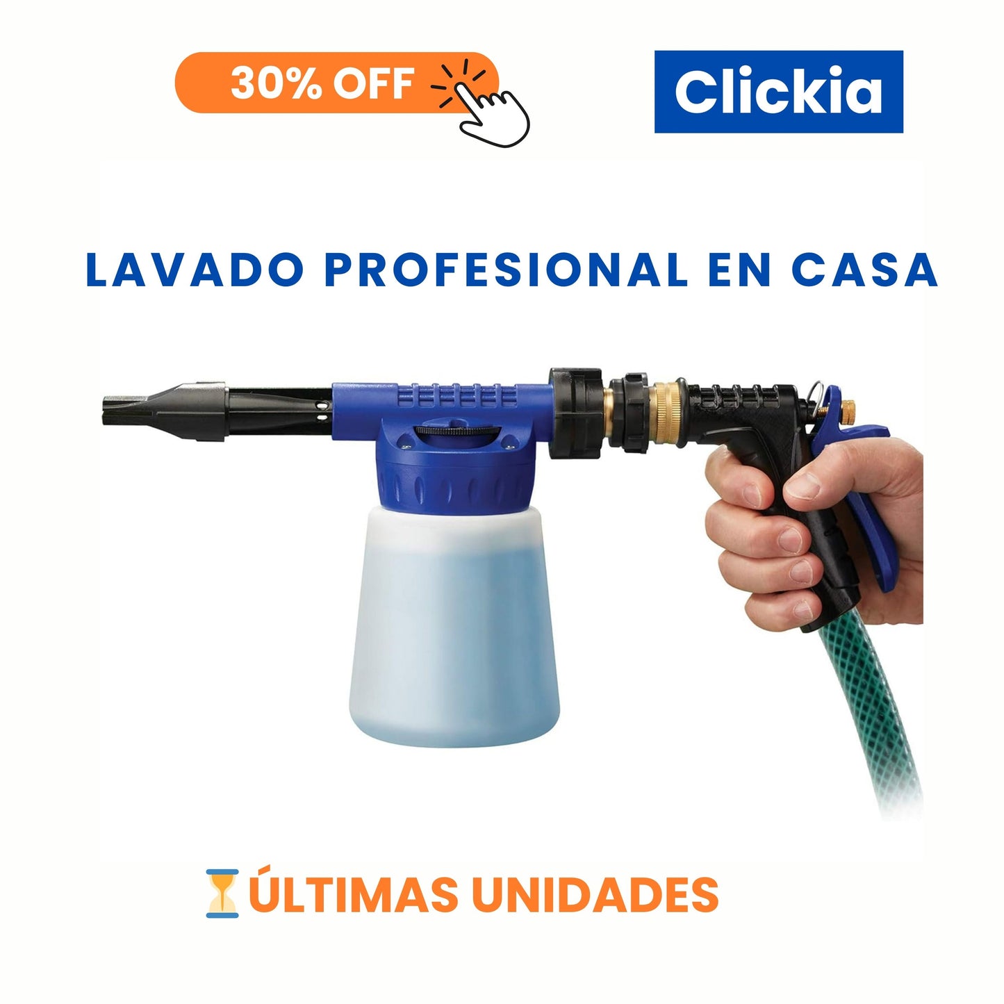 EspumaJet: Pistola de Espuma para Lavado Rápido en Casa