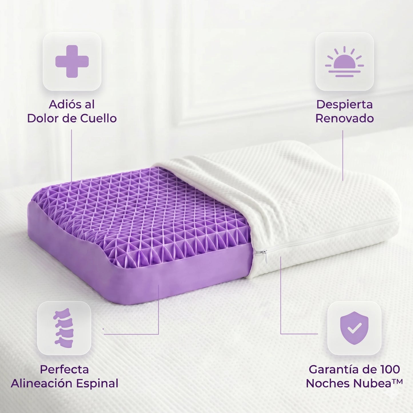 NUBEA™ : La Almohada Cervical que Transforma tu Descanso y Alivia la Tensión de tu Cuello al Instante.