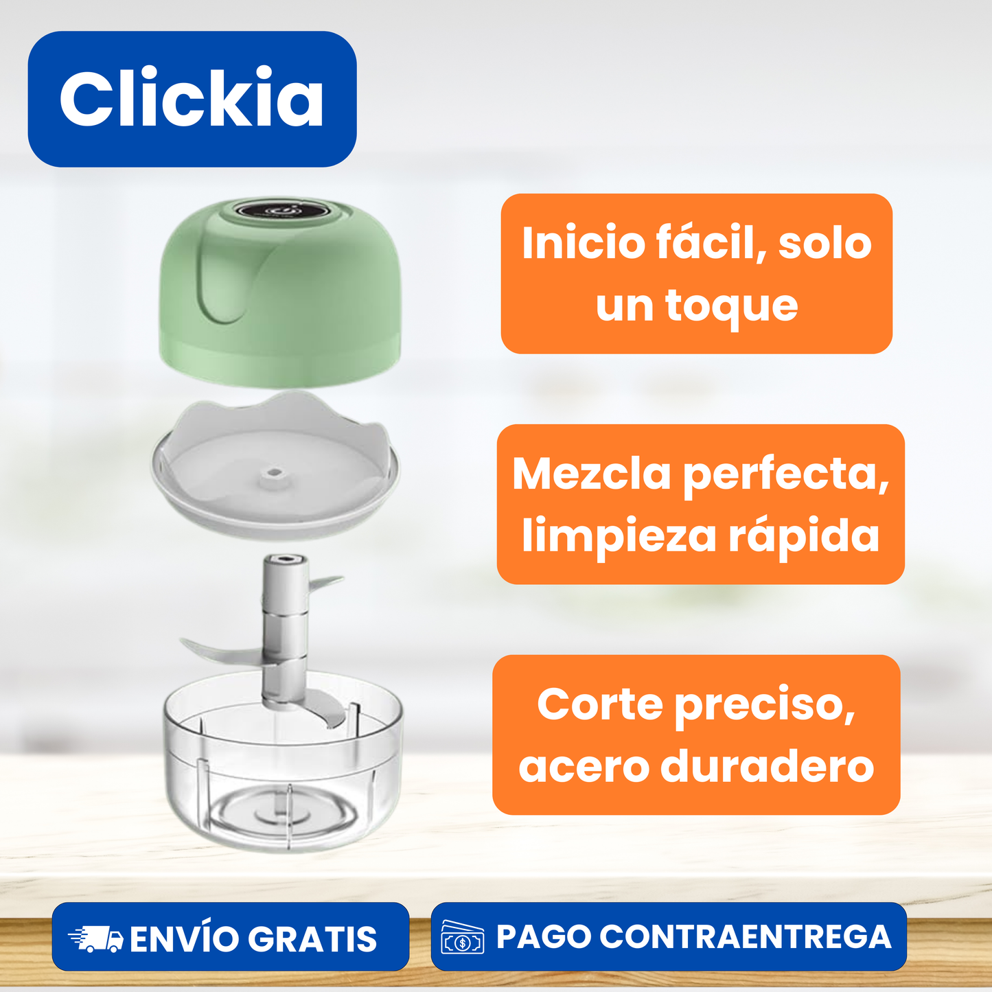 Chefio: Mini Procesador Eléctrico 250 ml