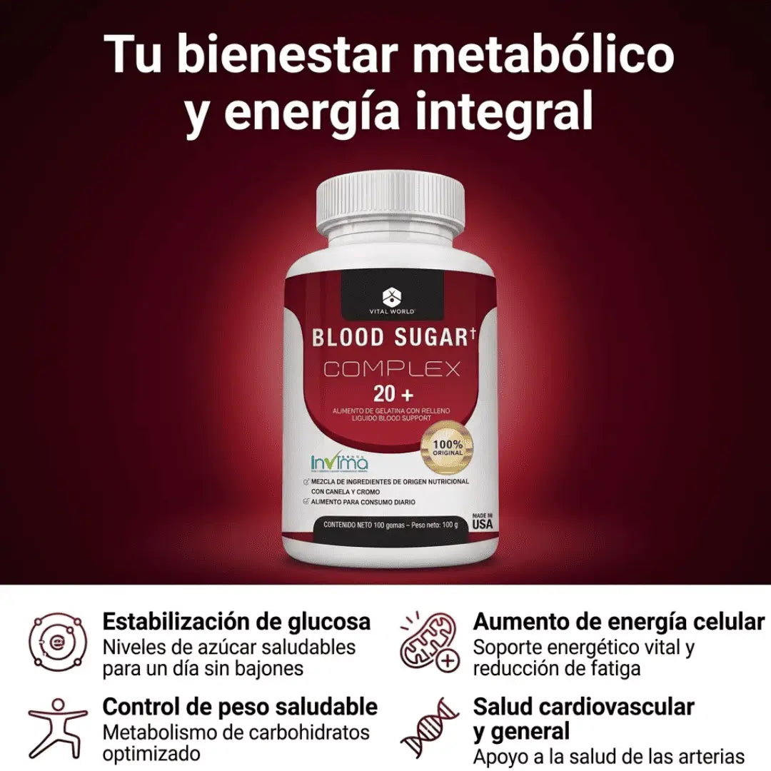 Blood Complex: Tu azúcar, bajo control. Tu energía, de vuelta.