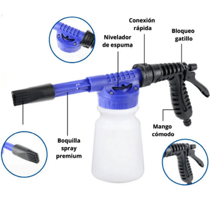 EspumaJet: Pistola de Espuma para Lavado Rápido en Casa