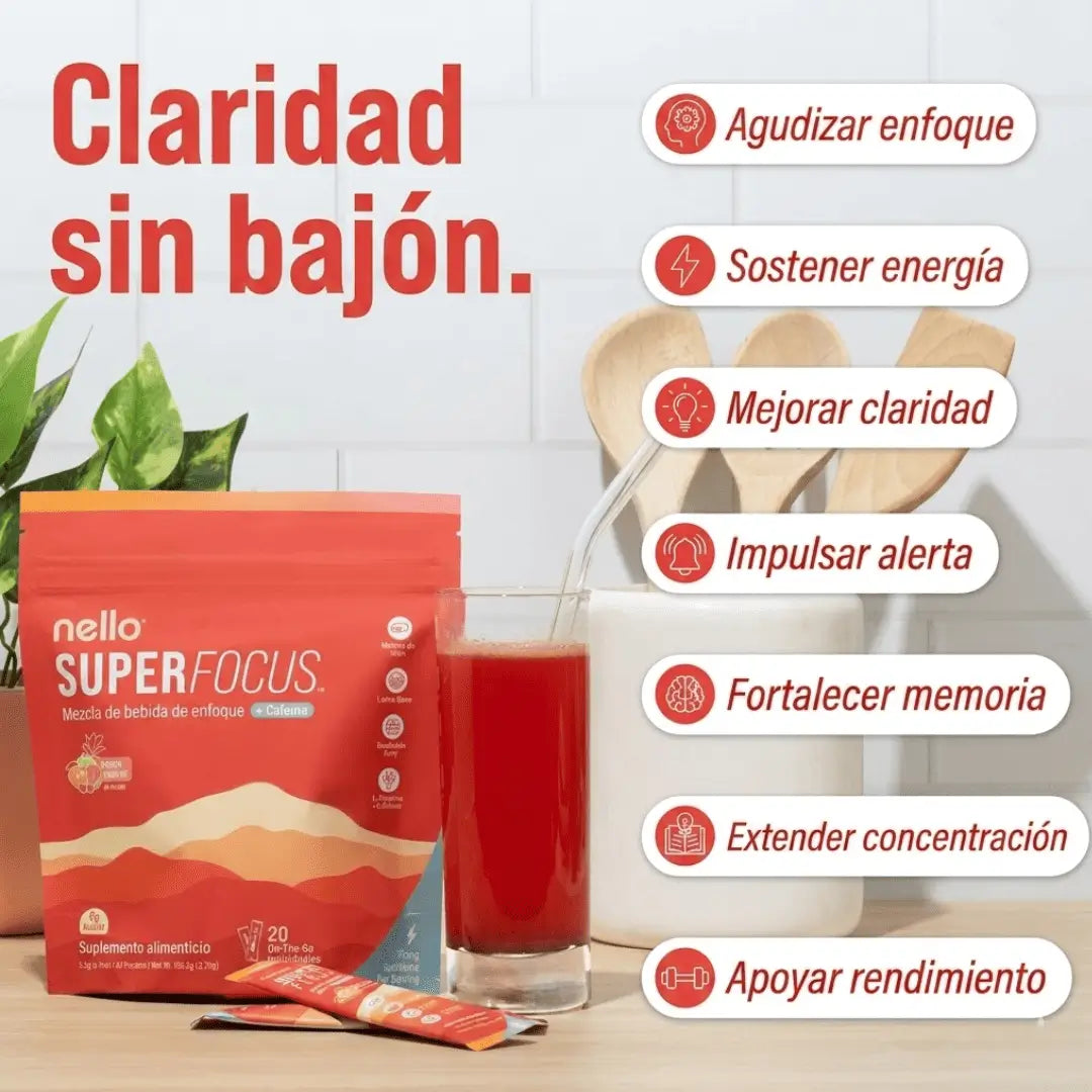 Nello SuperFocus:Tu mente al máximo. Sin frenos, sin bajones