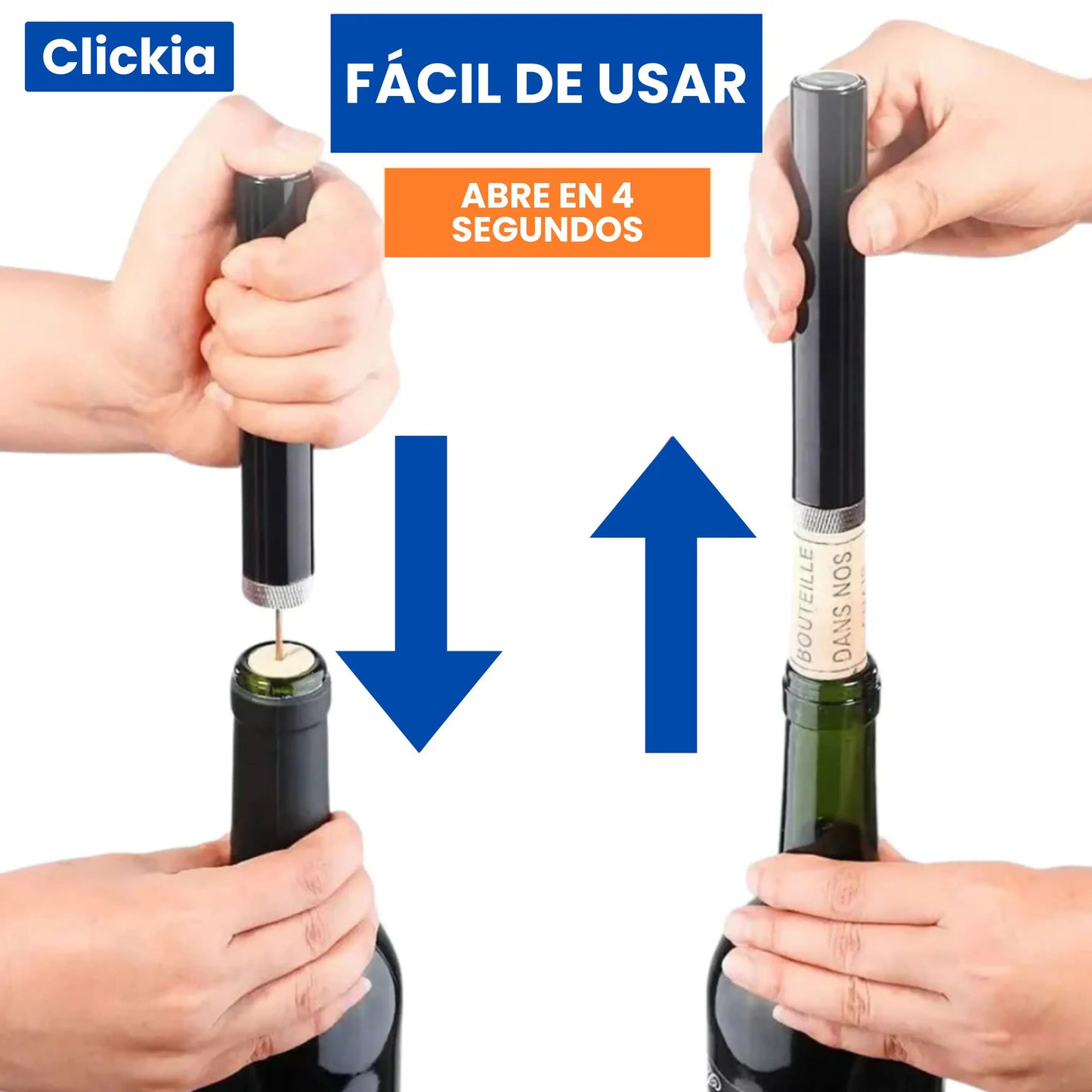 Airex: Sacacorchos portátil por presión de aire.