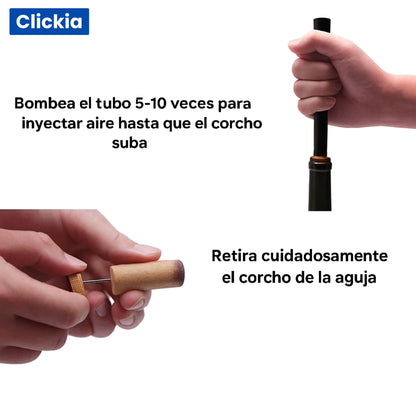 Airex: Sacacorchos portátil por presión de aire.