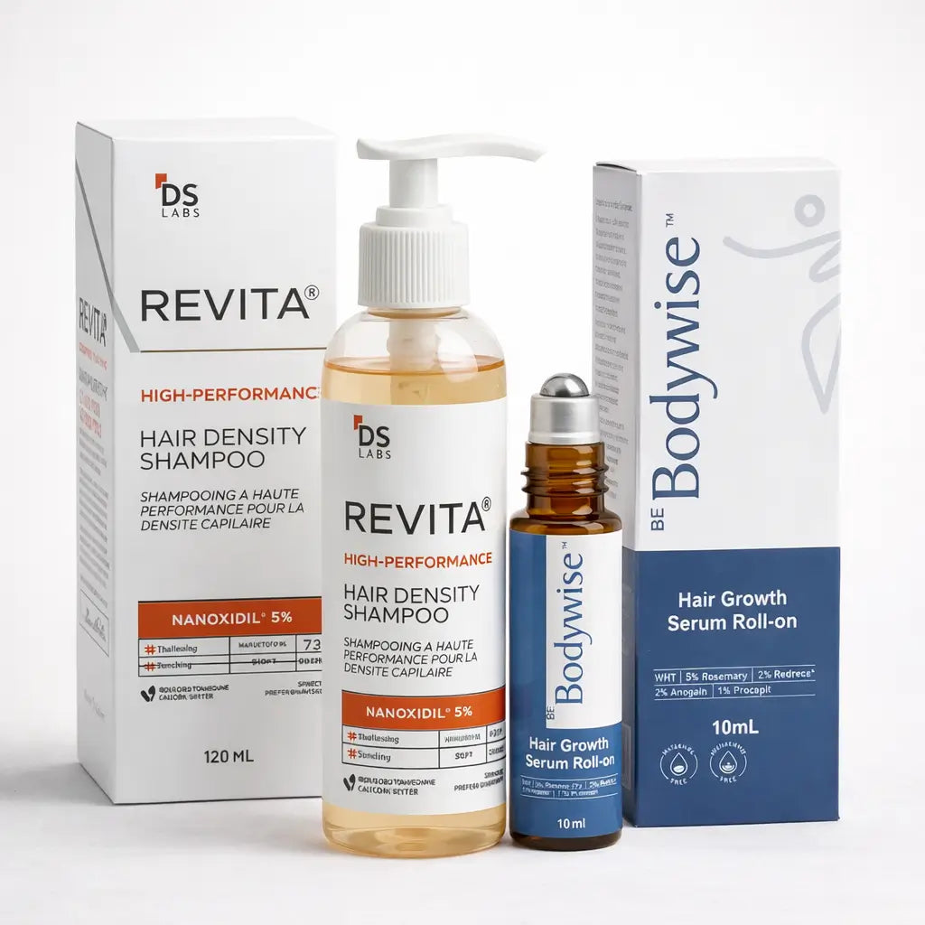 Dúo Rescate Folicular™ (Shampoo Densificador Revita + Suero Roll-On Bodywise)