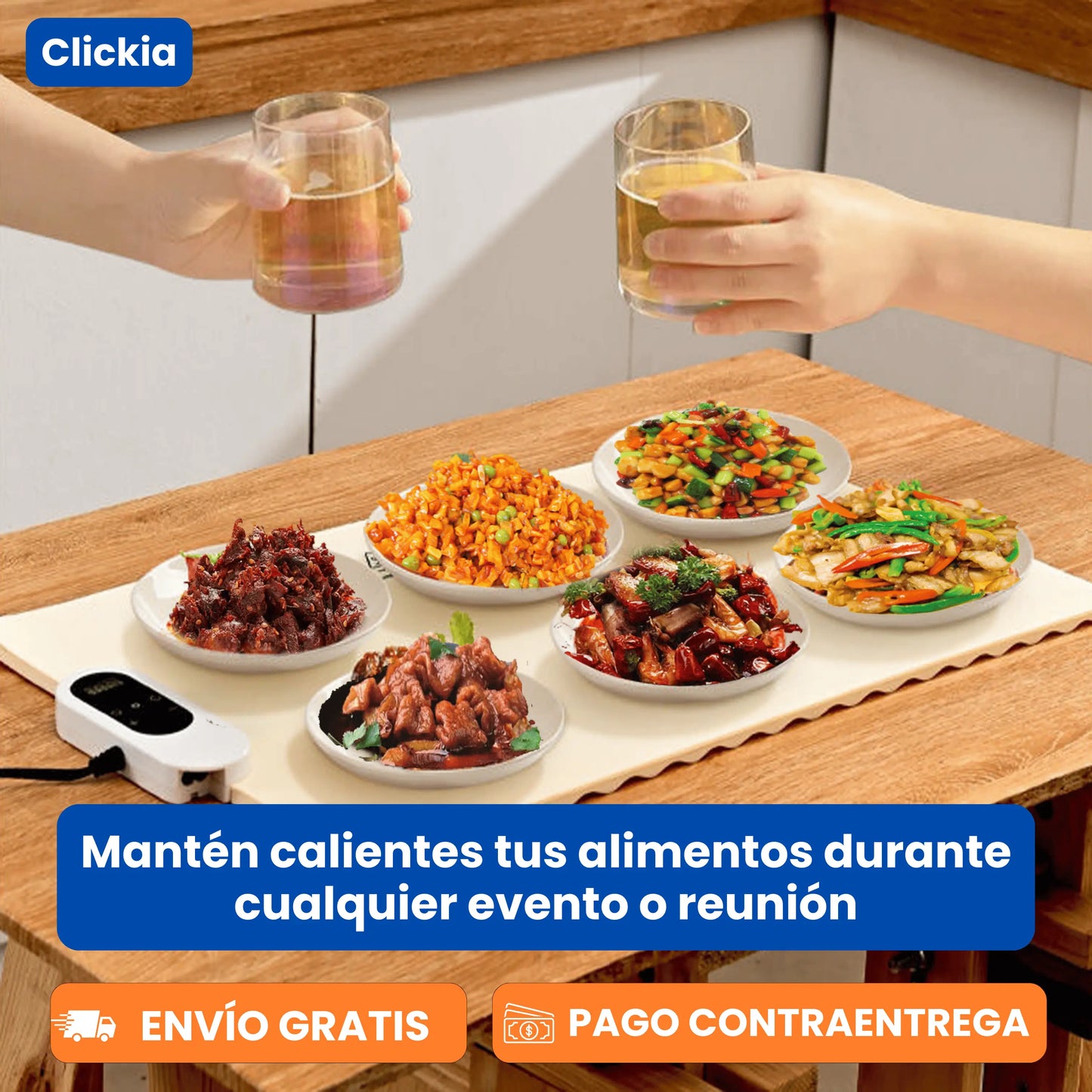 ThermoPlate: Bandeja calentador de silicona multiplato