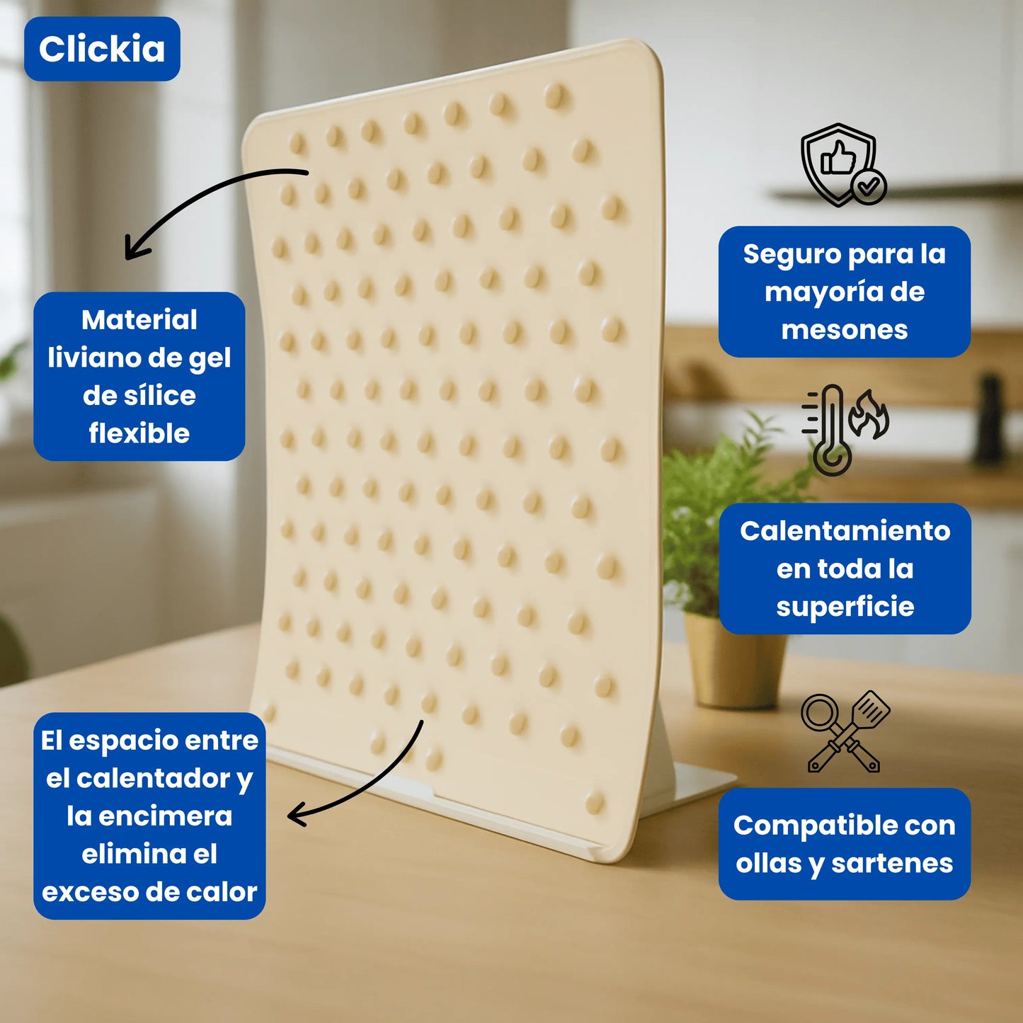 ThermoPlate: Bandeja calentador de silicona multiplato