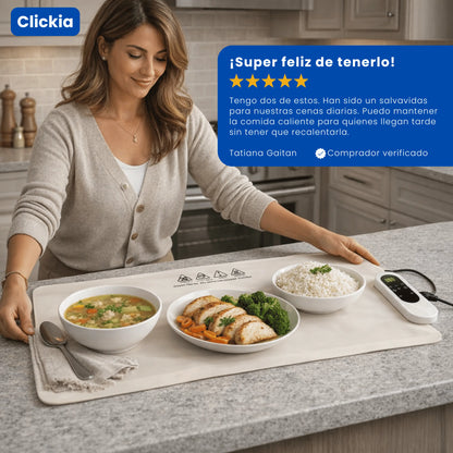 ThermoPlate: Bandeja calentador de silicona multiplato