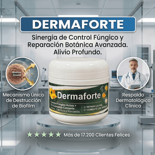 DermaForte: Fórmula clínica intensiva para erradicar hongos y aliviar la picazón severa